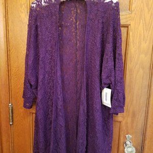 Purple lace kimono, size L